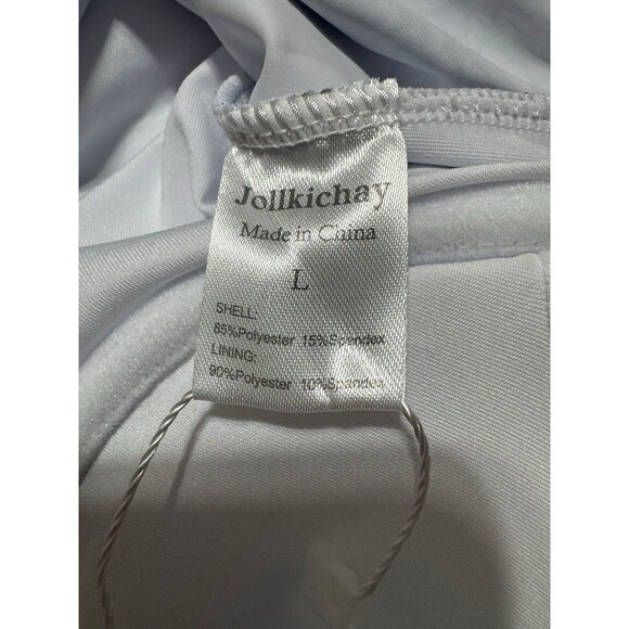 Jollkichay One Piece Blue And White Floral Swimsuit And Sarong Wrap Size L NWT - Picture 8 of 11